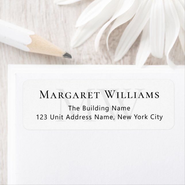 Classic Typography Monogram Professional Address (Insitu)
