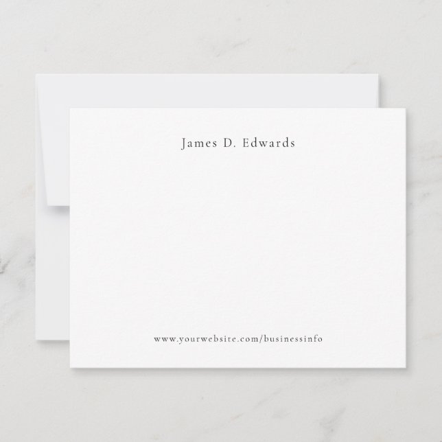 Classic Typography Simple Professional Card (Front)