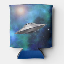 Classic UFO Flying Saucer in Outer Space Galaxy