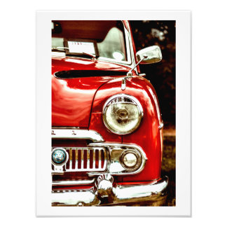 Classic UK Cars Red 1955 (0352) Photo Print