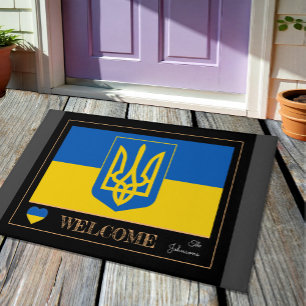 Classic Ukraine, Ukrainian Flag mats / Welcome