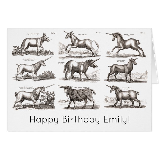 Classic Unicorn Antique Mythical Magical Creature (Front Horizontal)