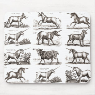 Classic Unicorn Antique Mythical Magical Creature Mouse Pad