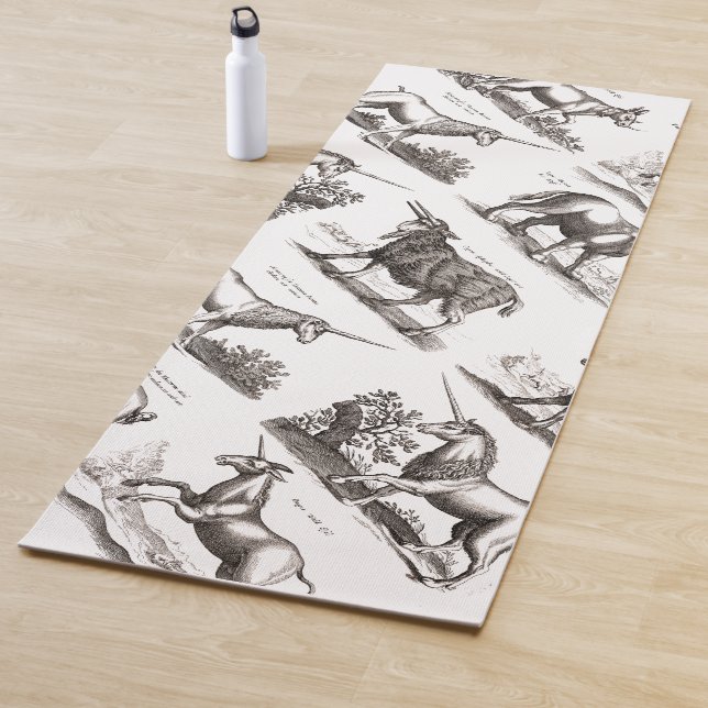 Classic Unicorn Antique Mythical Magical Creature Yoga Mat (In Situ)