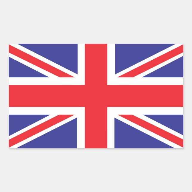 Classic Union Jack British(UK) Flag Sticker (Front)