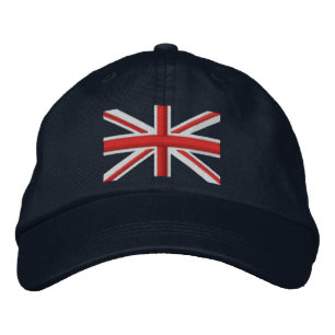 Classic Union Jack Flag England Swag Embroidery Embroidered Hat