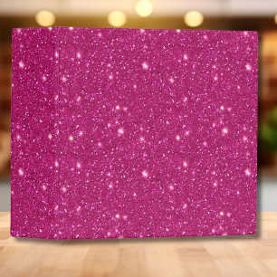 Classic Valentine Trendy Pink Glitter Style Binder
