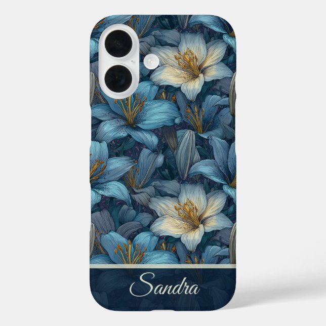 Classic Valentine'S Day Gift Lilies Floral Custom Case-Mate iPhone Case (Back)