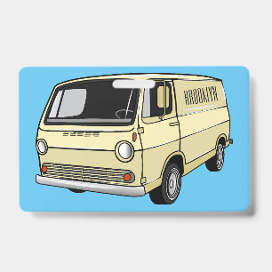 Classic van cartoon illustration badge