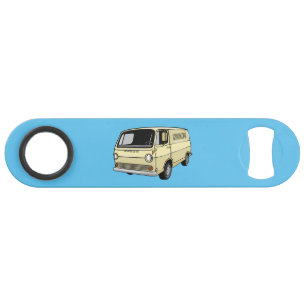 Classic van cartoon illustration bar key