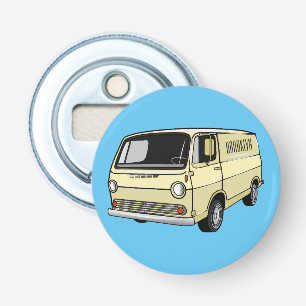 Classic van cartoon illustration bottle opener