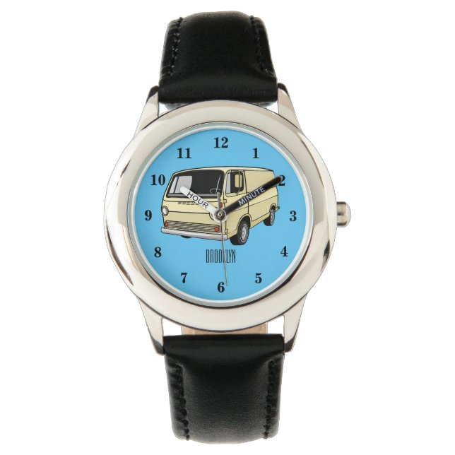 Classic van cartoon illustration watch (Front)