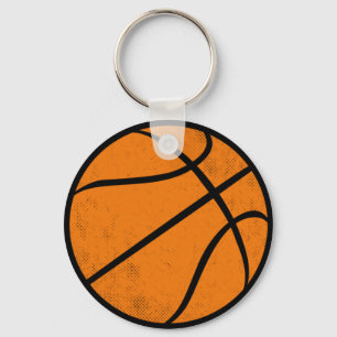 Classic Varsity Basketball Hoops Game Day Style Keychain