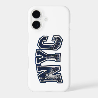 Classic Varsity NYC Typography White iPhone Case