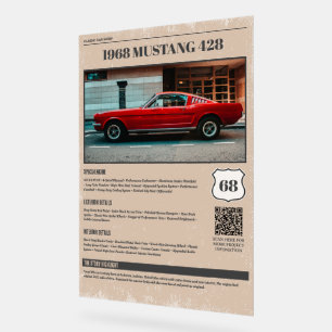 Classic Vehicle car show Spec board Acrylic Sign