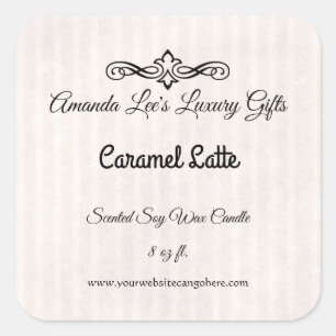Classic Vellum Custom Scented Candle Label