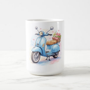 Classic Vespa Vintage Mug Scooter Design