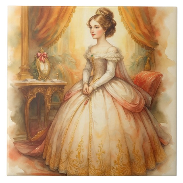 Classic ,Victorian Style, Beautiful Princess Tile (Front)