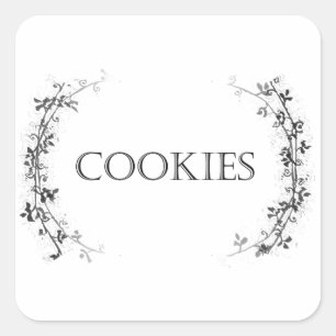 Classic Vine Design Cookie Jar Stickers Étiquette