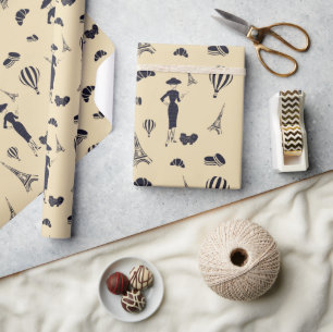 Classic Vintage 50"s Fashion Wrapping Paper
