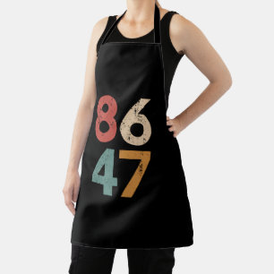Classic Vintage 80s Style 86 47 Anti Trump  Apron