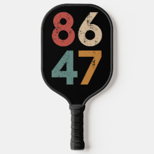 Classic Vintage 80s Style 86 47 Anti Trump Pickleball Paddle