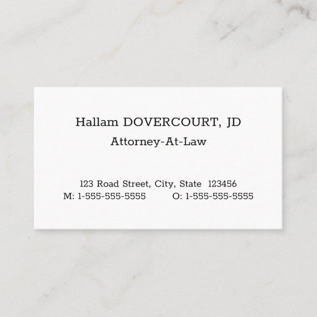 Classic, Vintage, and Nostalgic Business Card (Front)