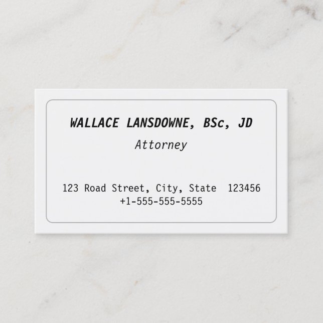Classic, Vintage, and Old Fashioned Business Card (Front)