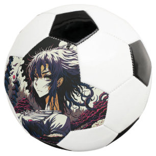 Classic Vintage Anime Girl - 90's Manga Soccer Ball