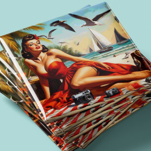 Classic Vintage Beauty Pinup Magnet