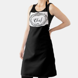 Classic Vintage Black & White Apron