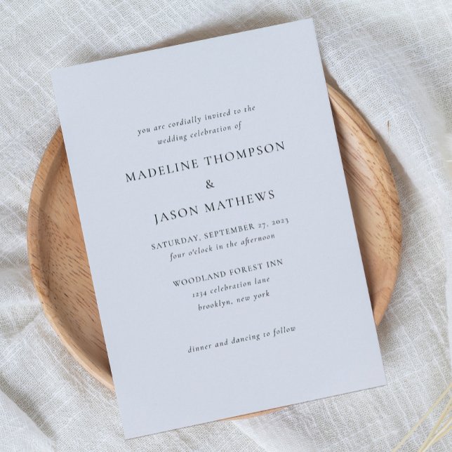 Classic Vintage Black White Wedding Invitation (Creator Uploaded)