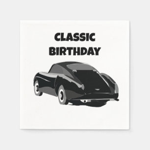 Classic Vintage Car Birthday Party Napkin