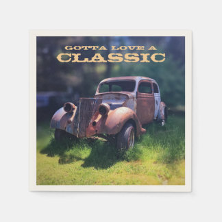 Classic Vintage Car  Paper Napkins