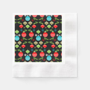 Classic Vintage Christmas Bauble Ornament Napkin
