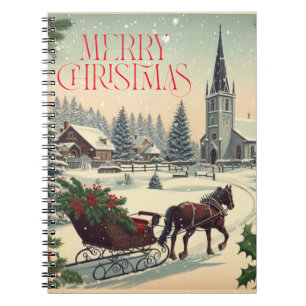 Classic/Vintage Christmas scene Notebook