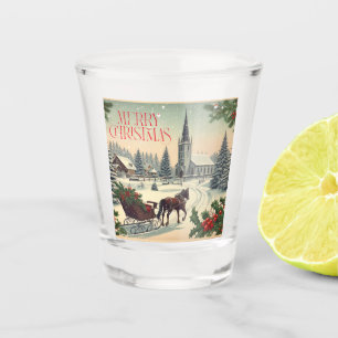 Classic/Vintage Christmas scene Shot Glass