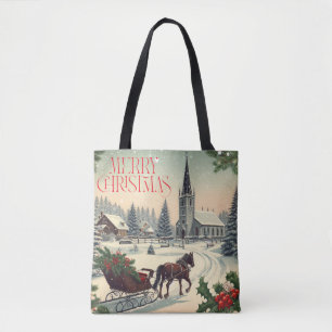 Classic/Vintage Christmas scene  Tote Bag
