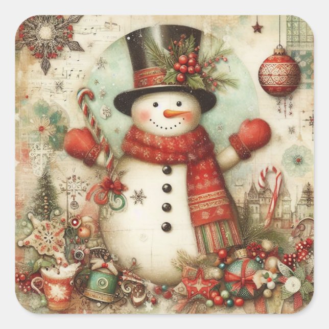 Classic Vintage Christmas Stickers (Front)