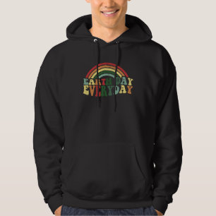 Classic Vintage Color Distressed Earth Day Everyda Hoodie