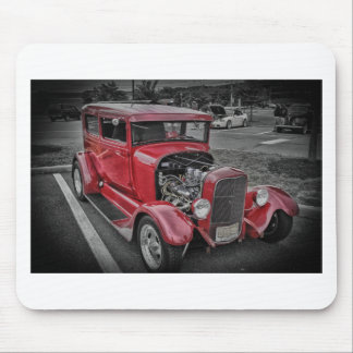 Classic Vintage Custom Classic Red Hot Rod HDR Mouse Pad