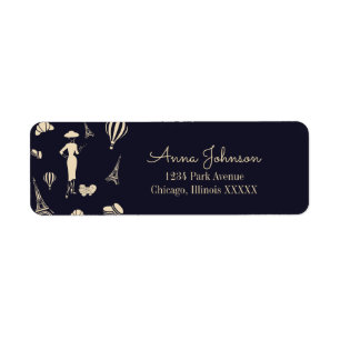 Classic Vintage Fashion Return Address Label