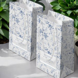 Classic Vintage Floral Blue Bridal Shower  Small Gift Bag<br><div class="desc">Classic Victorian Vintage Blue Floral Bridal Shower Gift Bags</div>