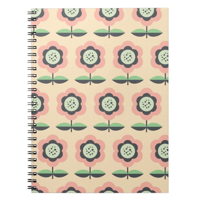 Classic Vintage: Floral Seamless Design Notebook (Front)