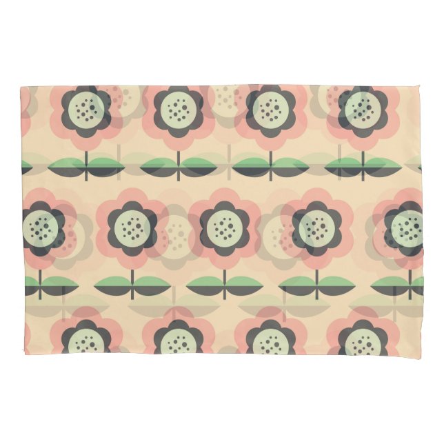 Classic Vintage: Floral Seamless Design Pillowcase (Front)