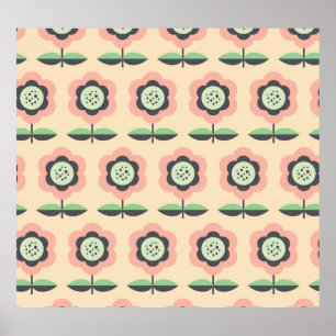 Classic Vintage: Floral Seamless Design Poster