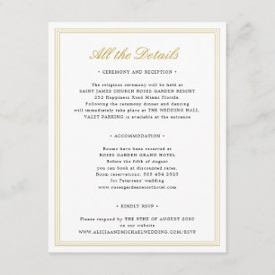 Classic vintage formal crest monogram wedding enclosure card