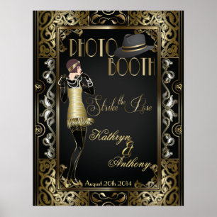 Classic vintage Gatsby Style Photo Poster