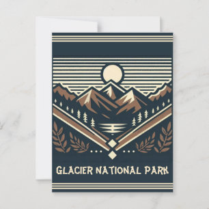 Classic/vintage Glacier Nation Park Card