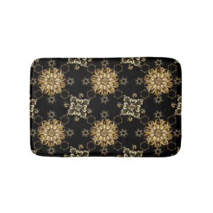 Classic Vintage: Golden Oriental Seamless. Bath Mat